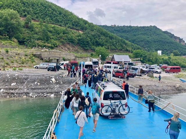 arriving ferry fierze from koman