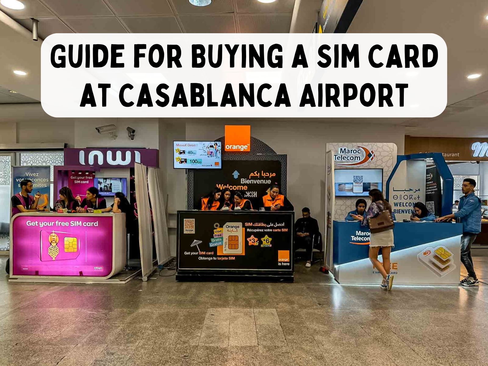 buying sim card casablanca airport