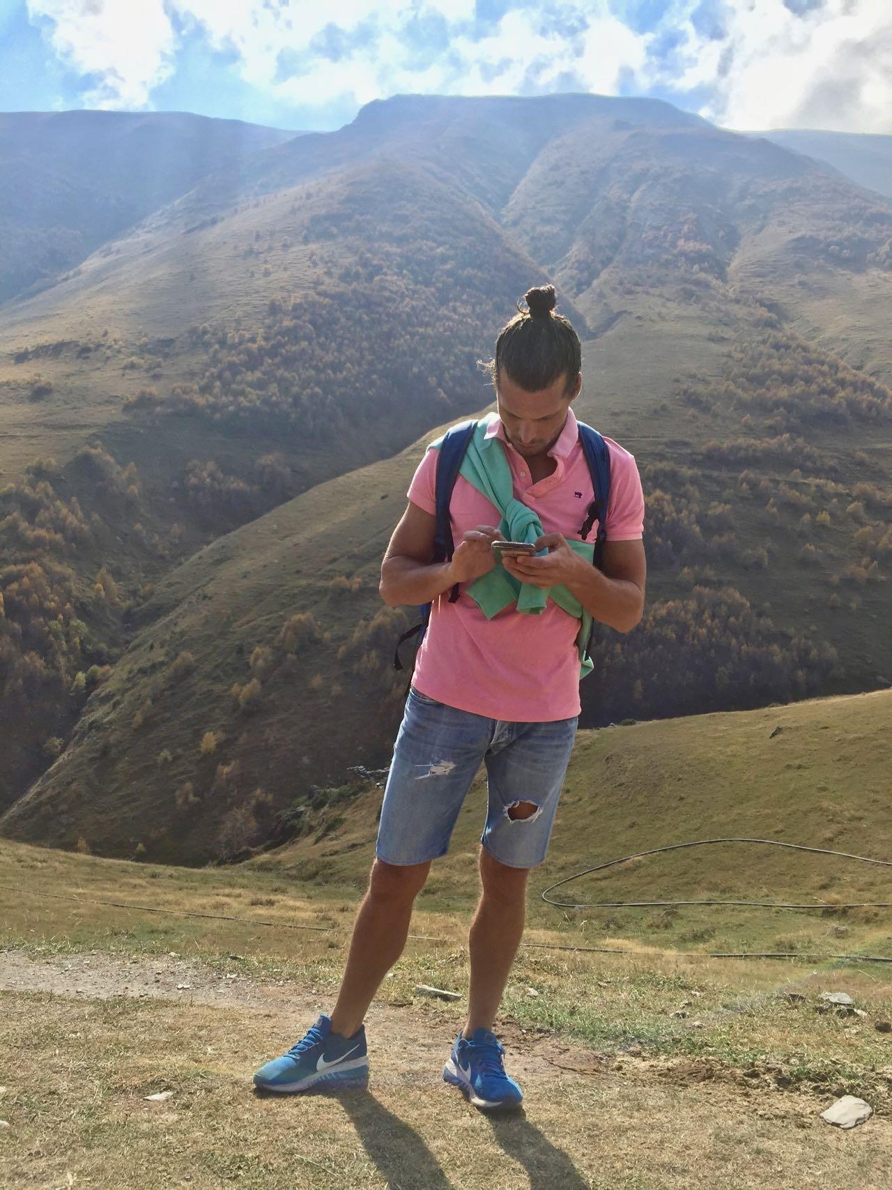 hiking in kazbegi