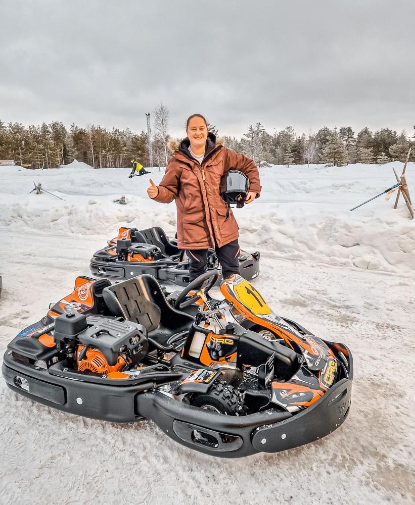ice karting rovaniemi traveltomtom