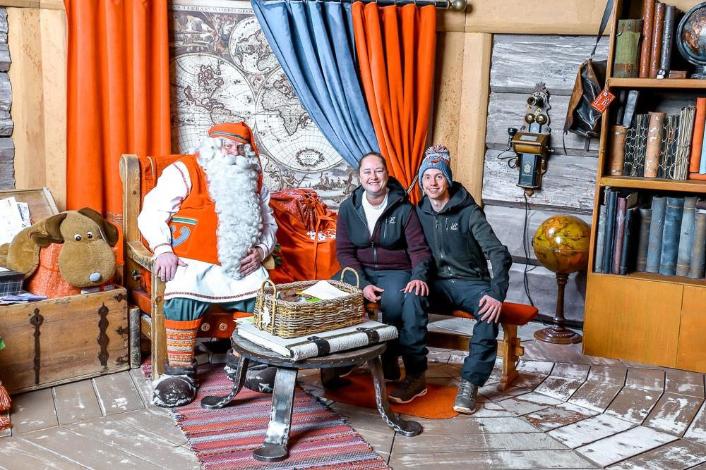 Meet Santa Claus in finland in Winter