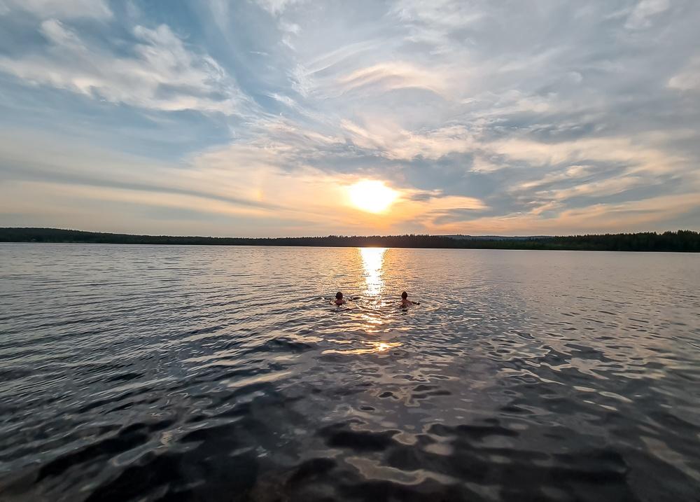 Ronola Lake Swimming After Sauna