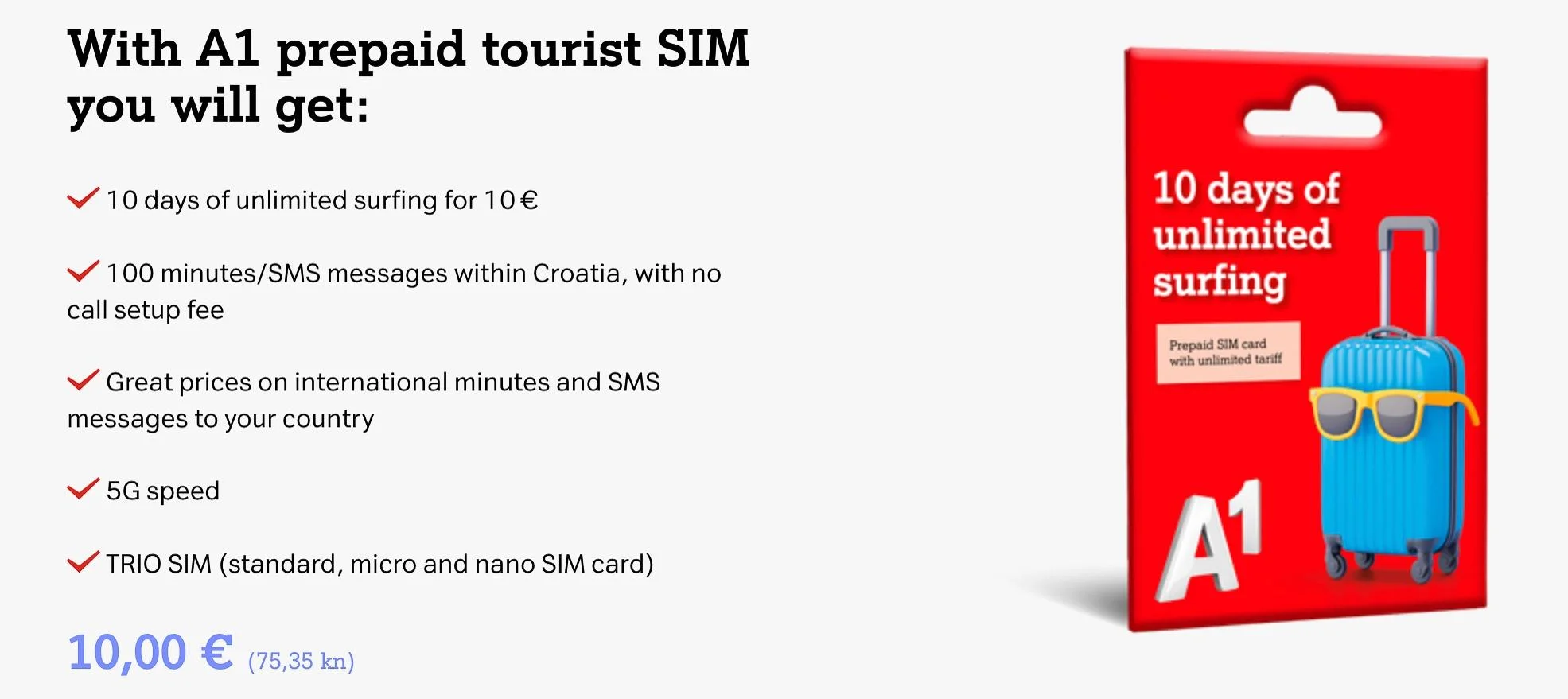 a1 croatia prepaid sim card plans tourist