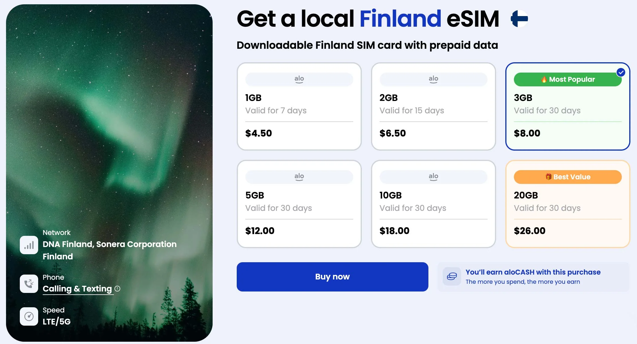 alosim esim plans for finland