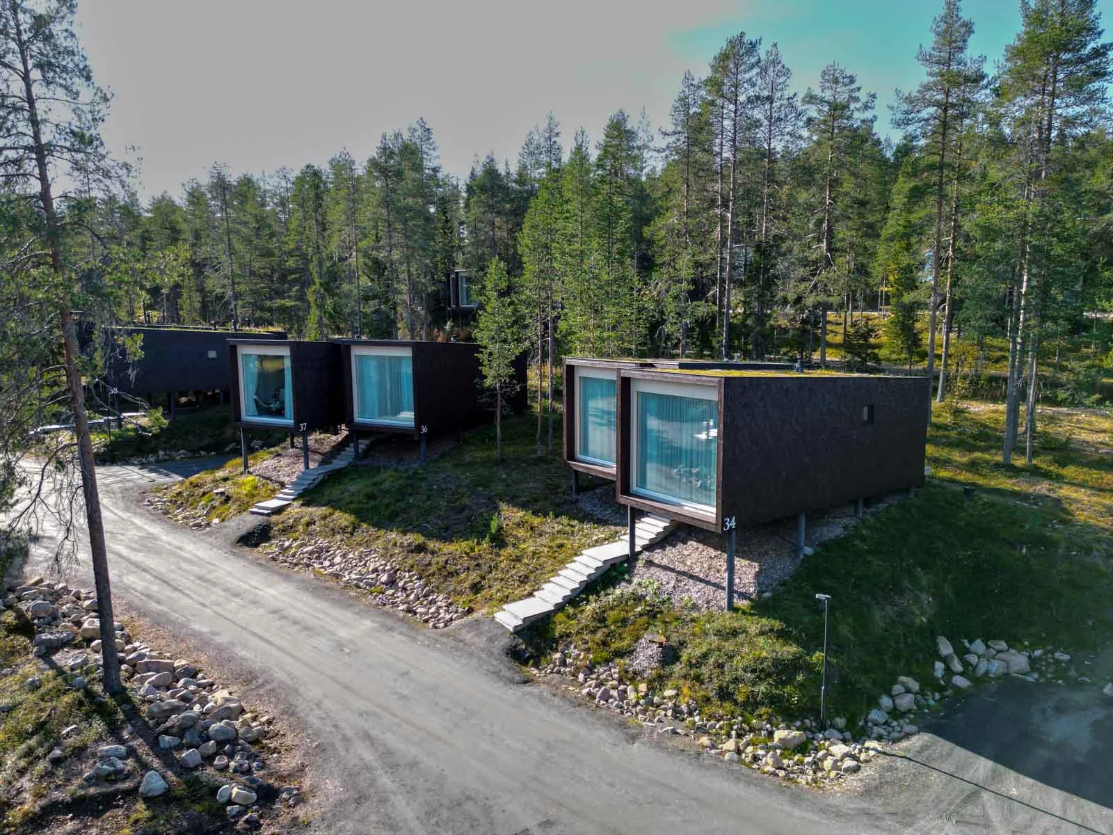 arctic treehouse hotel drone 3