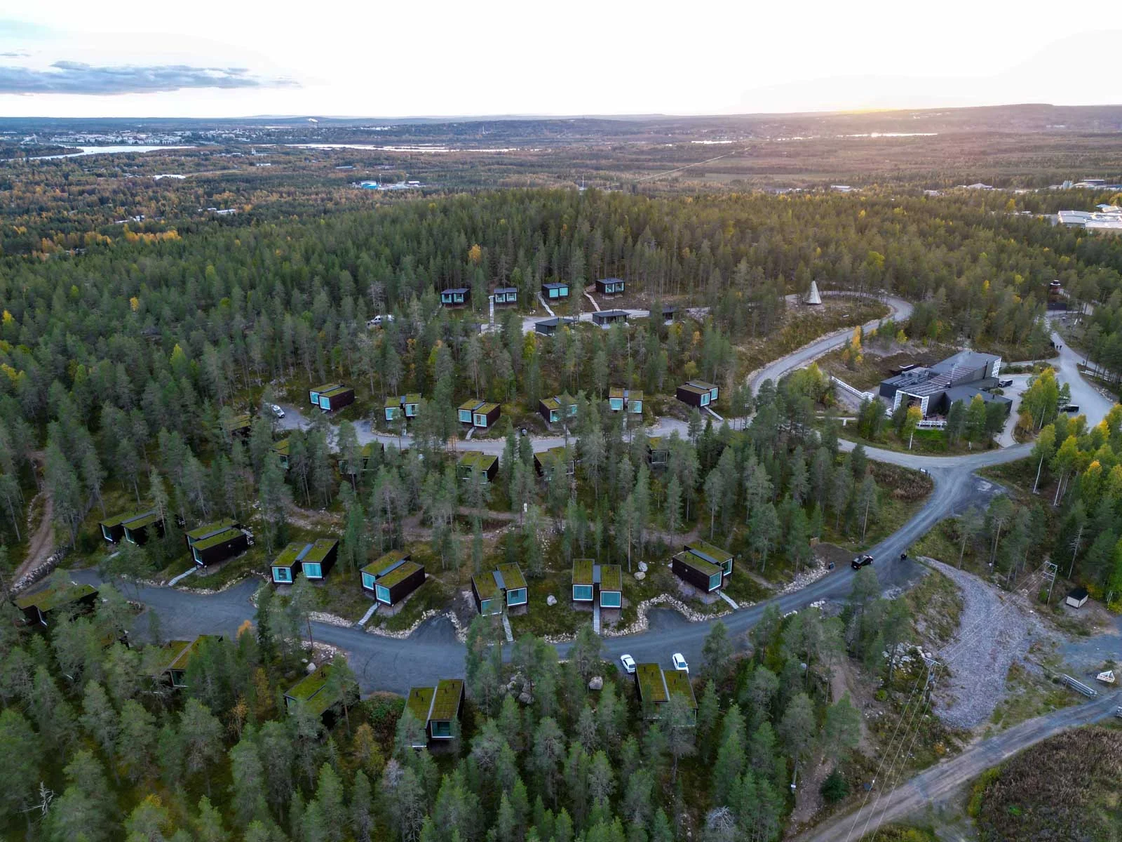 arctic treehouse hotel drone 4