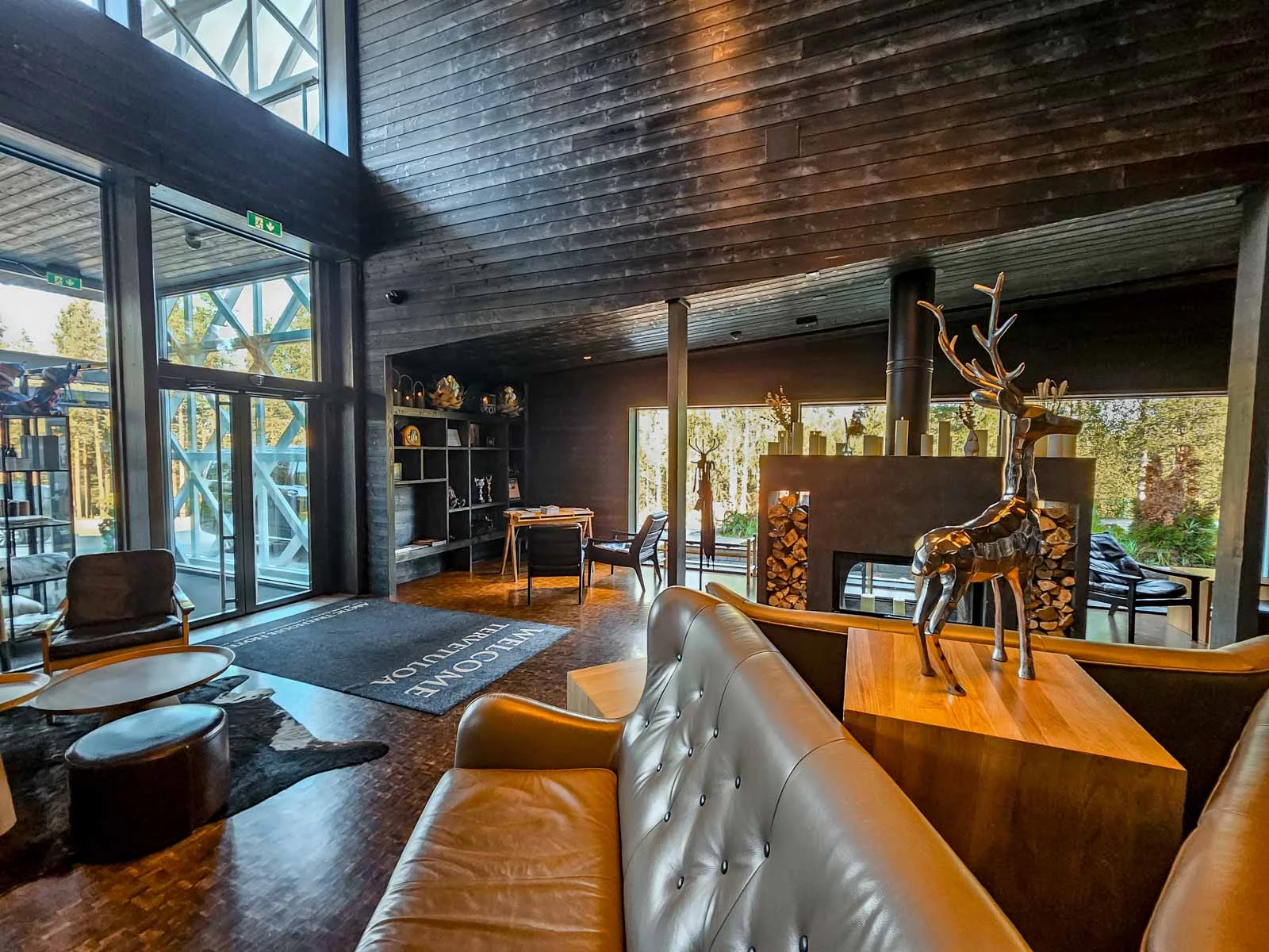 arctic treehouse hotel main building reception 1