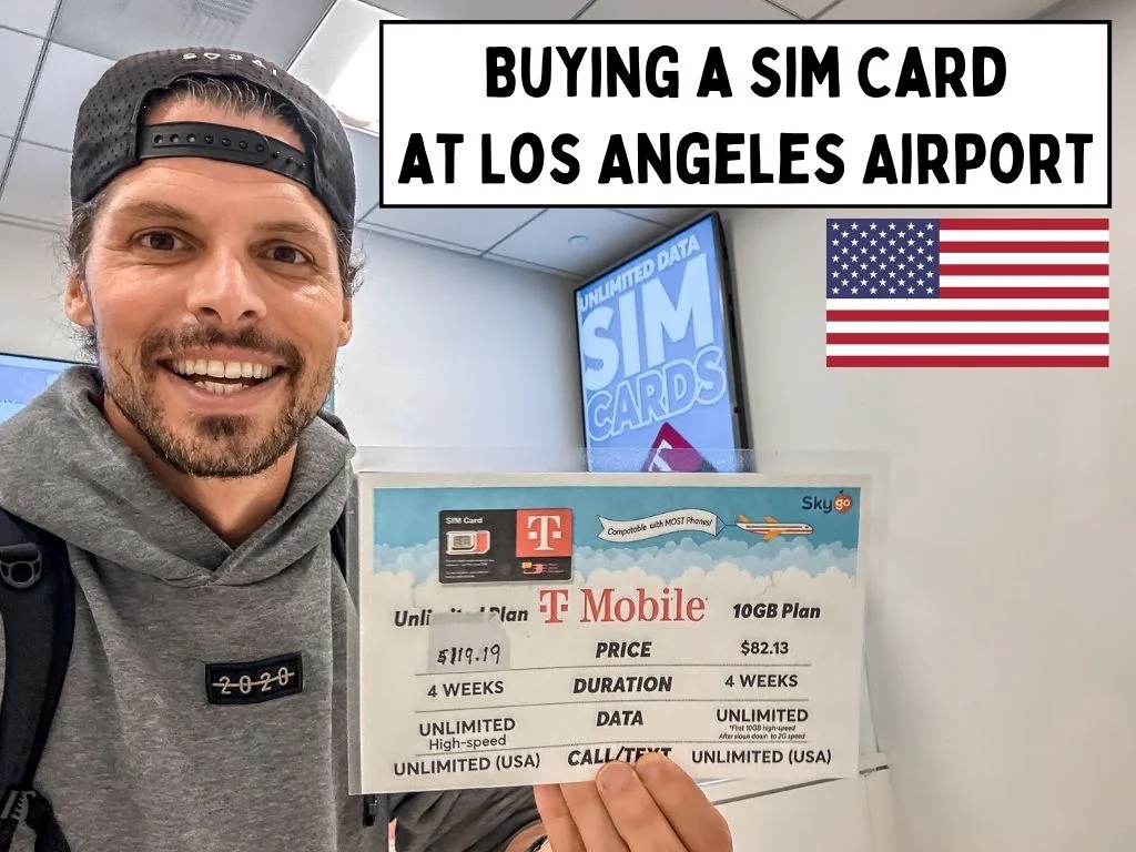 buying SIM card at Los Angeles airport