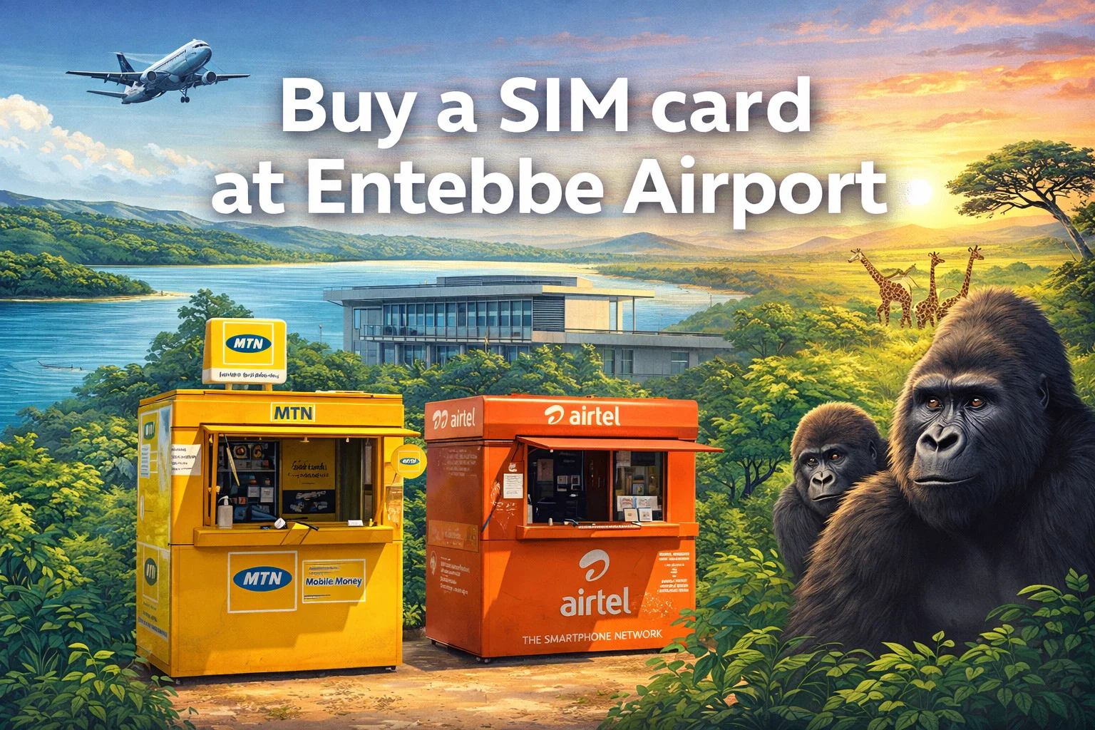 buying a sim card at entebbe airport