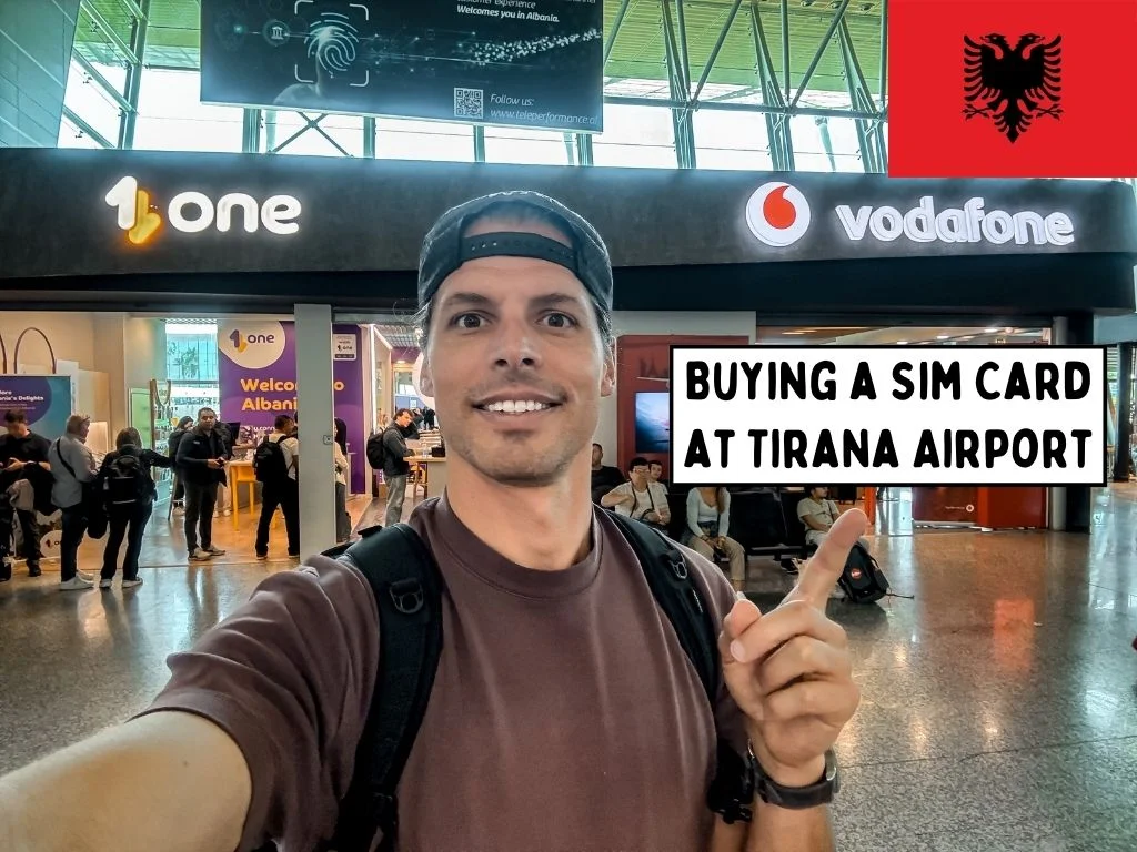 buying a sim card at Tirana Airport