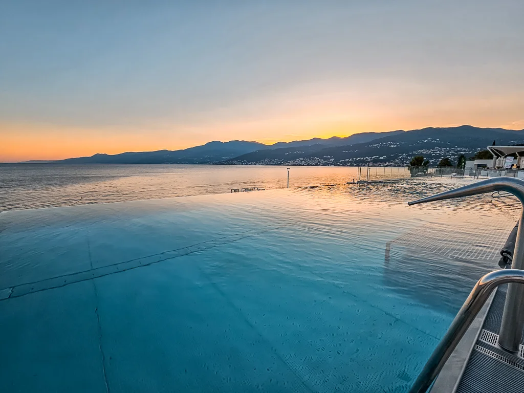 hilton rijeka costabella resort spa infinity pool sunset