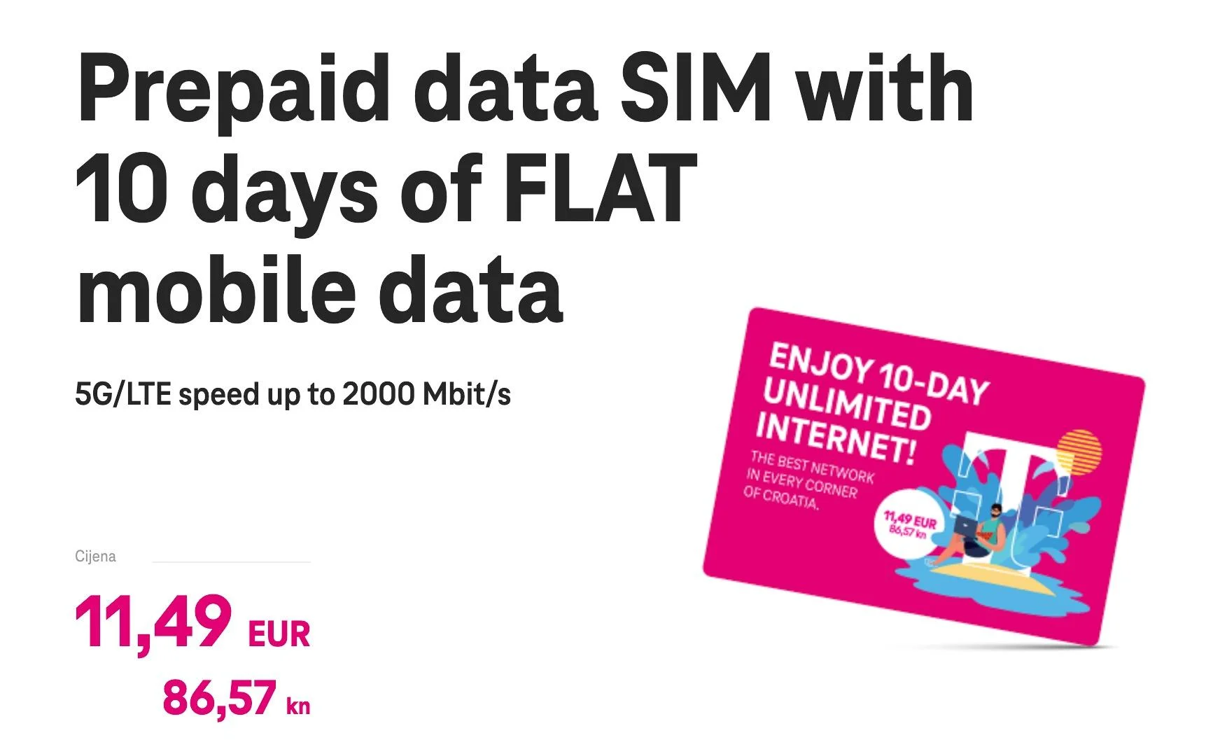 hrvatski telekom croatia prepaid sim card plans tourist