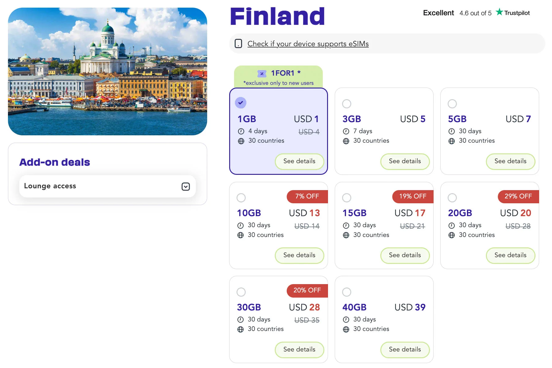 jetpac esim plans for finland