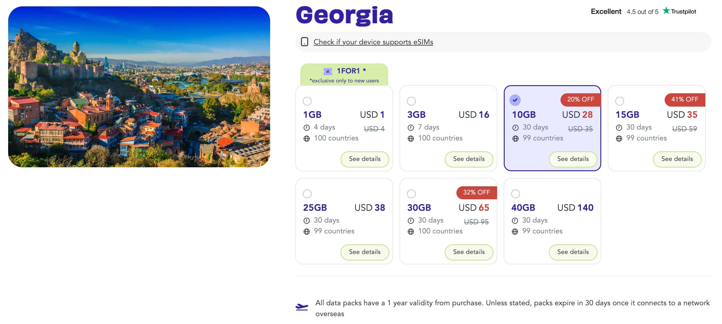 jetpac esims for georgia