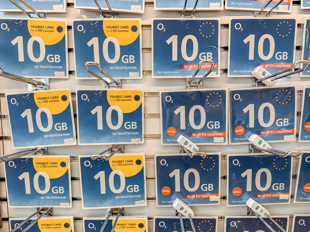 o2 prepaid esim card prague airport