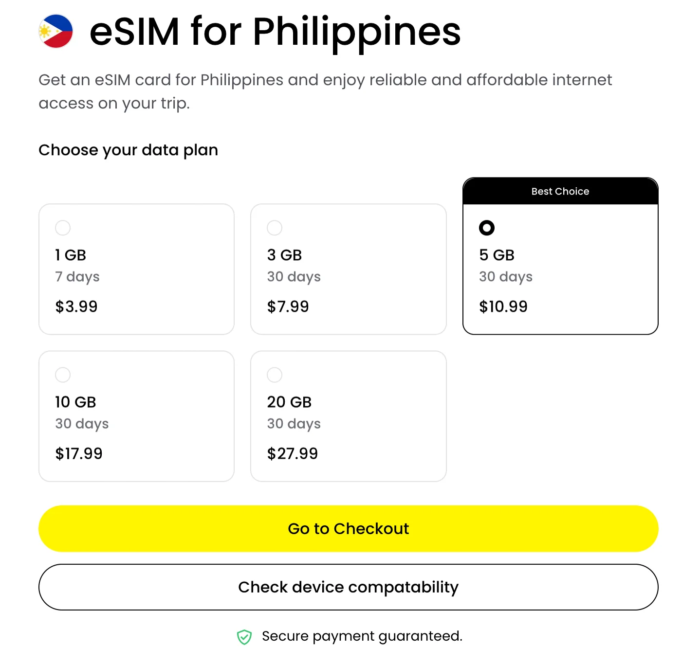 saily esims for philippines