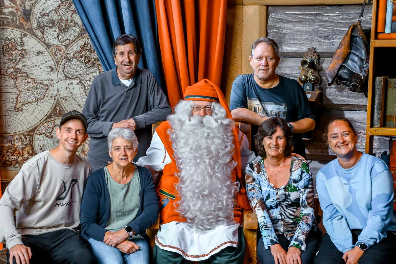 santa claus family photo