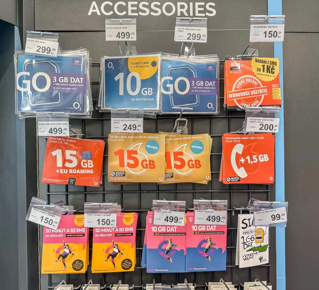 sim cards relay prague airport