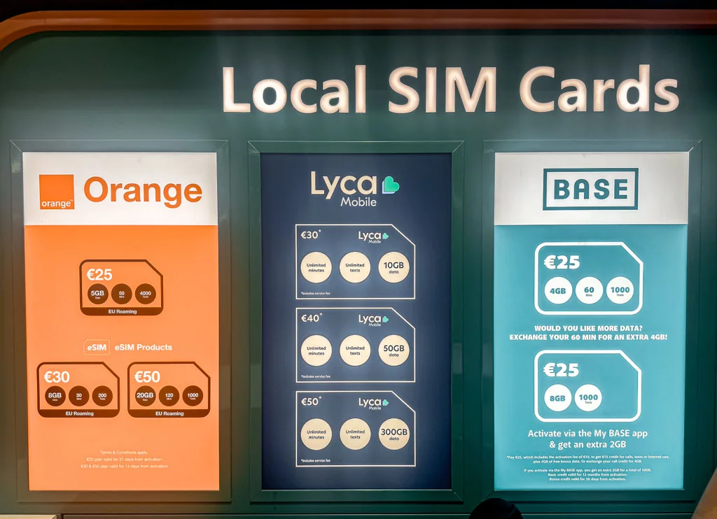 sim local sim card shop brussels airport