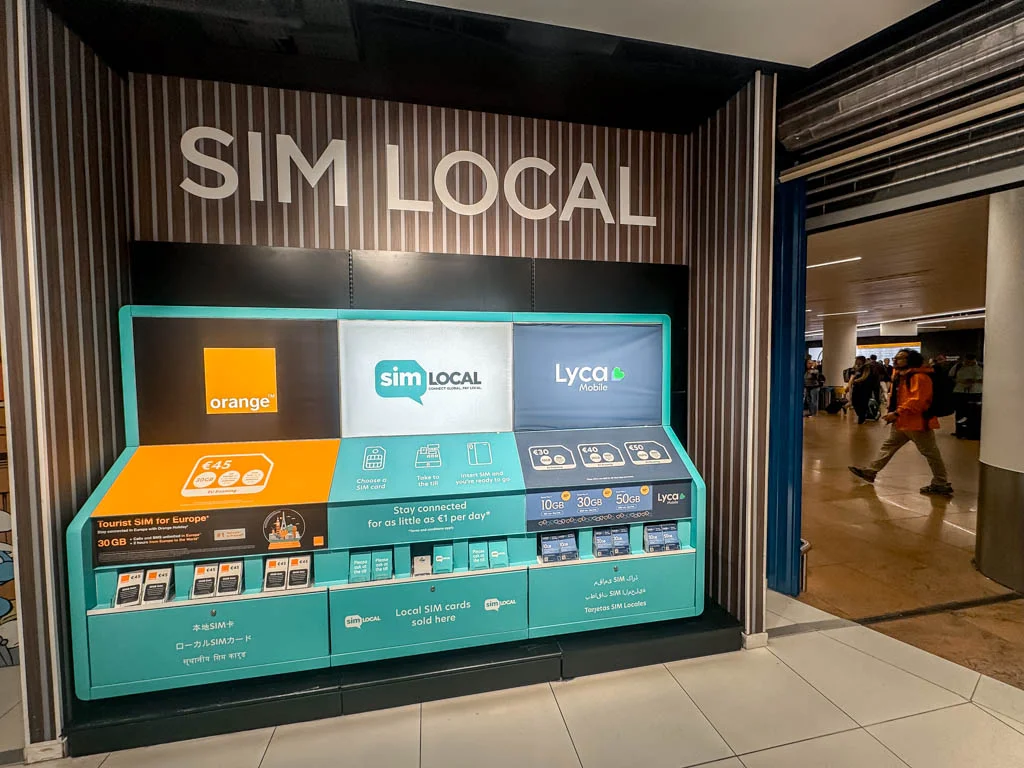 sim local wh smith brussels airport