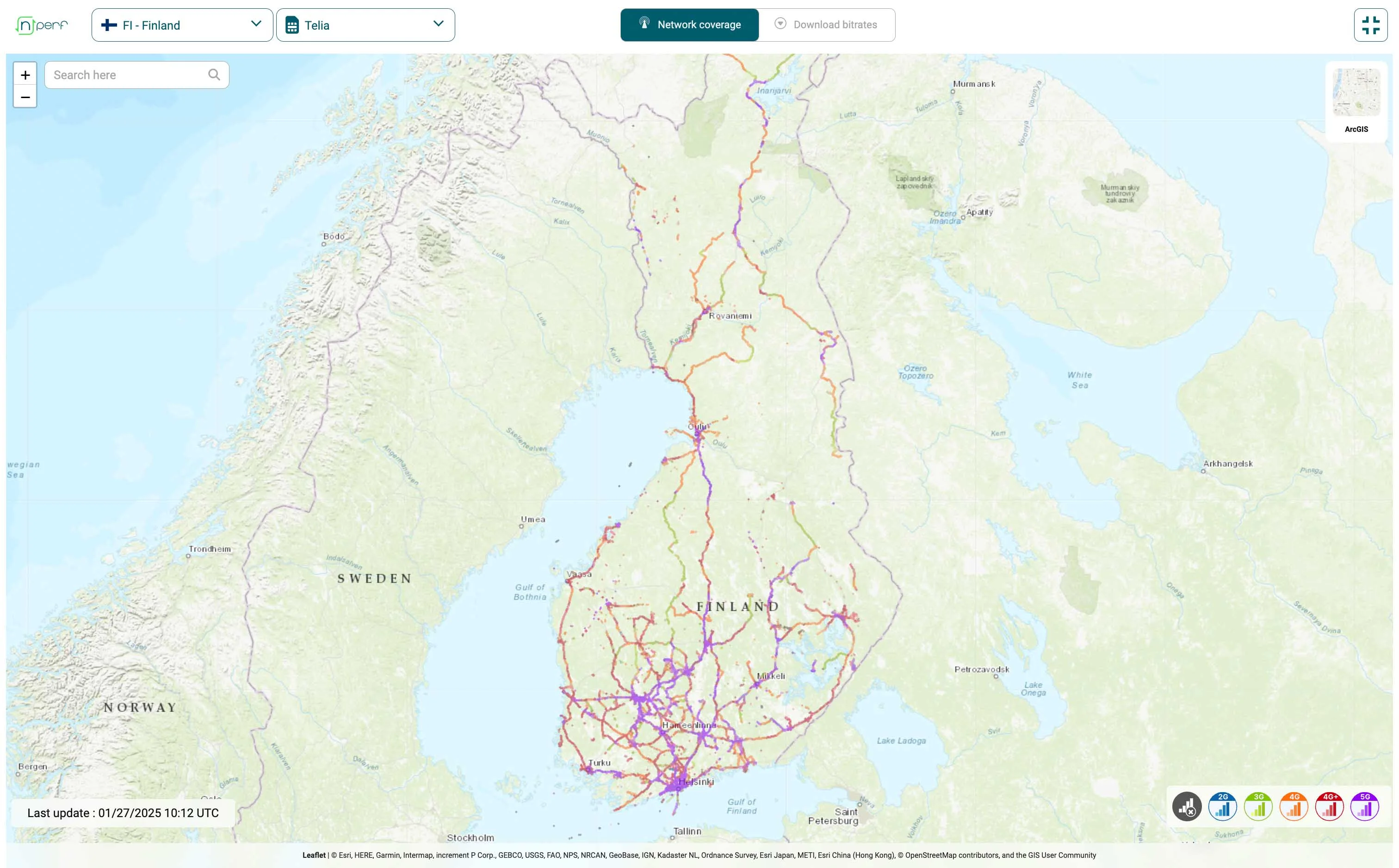 telia 4g 5g network coverage map finland 2025