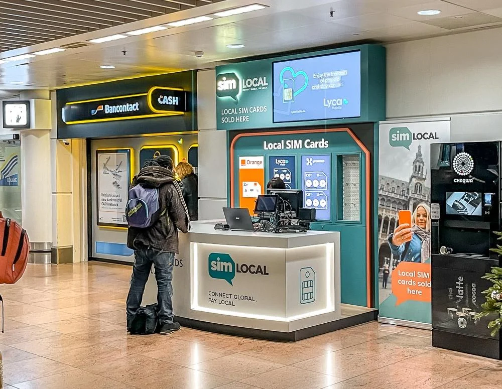 where to buy tourist sim card at brussels airport